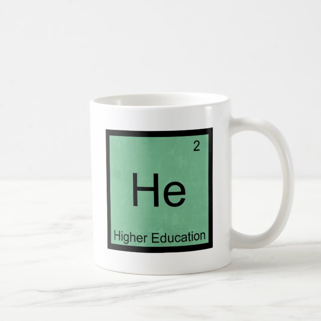 He - Higher Education Chemistry Element Symbol Tee Coffee Mug (Right)