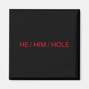 He Him Hole Shirt Funny Sarcastic Valentine's Day  Magnet