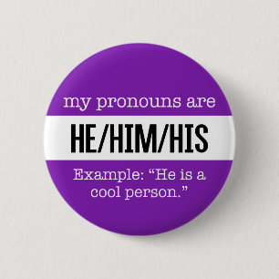 He/Him Pronouns – Gender Creative Flag 6 Cm Round Badge