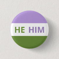 He/Him Pronouns Genderqueer Flag Badge