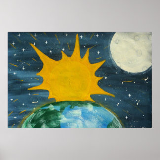 HE HUNG THE SUN AND THE MOON POSTER