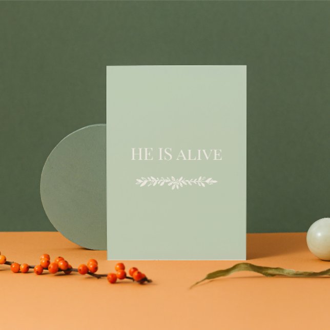 He Is Alive Christian Easter Card | Faith Design (He Is Alive — Share the Joy of Easter with Loved Ones)