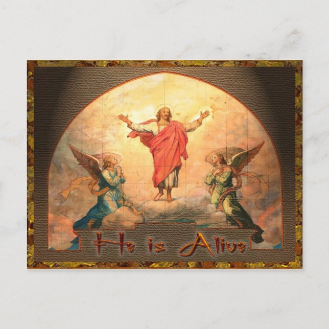 He is Alive Postcard (Front)