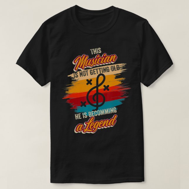 He is becoming a legend DJ Birthday Music moon  T-Shirt (Design Front)