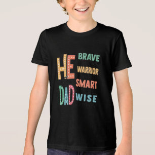 He Is Dad – Brave, Wise, and Strong Tri-Blend Shirt
