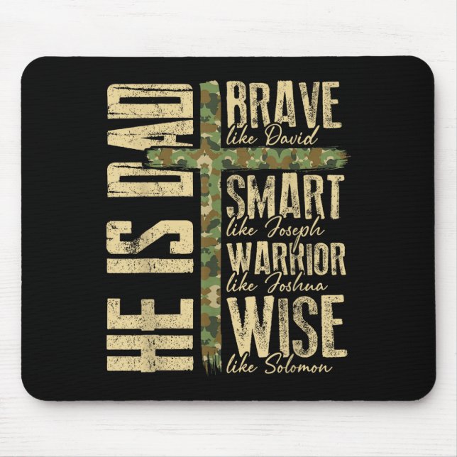 He Is Dad Camo Religious Father's Day Christian Da Mouse Mat (Front)
