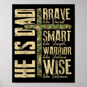 He Is Dad Camo Religious Father's Day Christian Da Poster