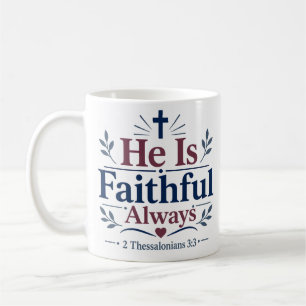 He Is Faithful Always Spiritual Christian Quote Coffee Mug