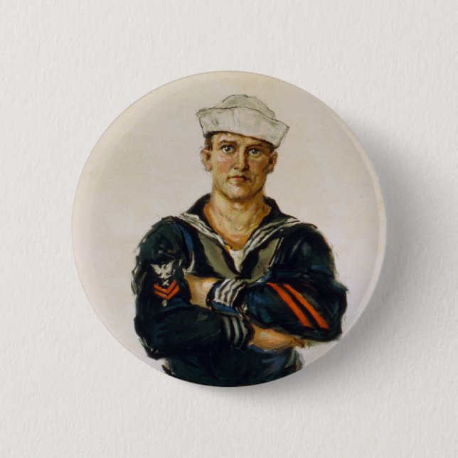 He is Keeping the World Safe for Democracy 6 Cm Round Badge (Front)