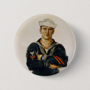 He is Keeping the World Safe for Democracy 6 Cm Round Badge