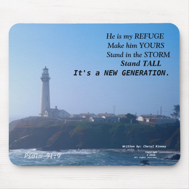 He is my Refuge Mousepad. Mouse Mat (Front)