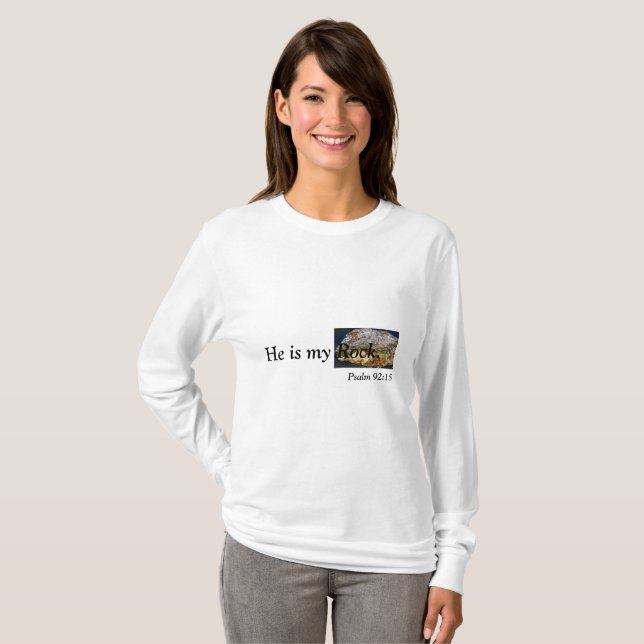 He is my rock, Scripture T-shirt (Front Full)