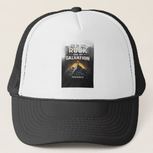 He is my rock trucker hat
