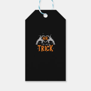 He Is My Trick Heart Skeleton Hand Couple Happy Ha Gift Tags