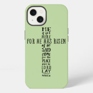 He is Not Here for He has Risen as He Said iPhone 13 Case