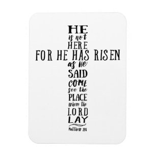 He is Not Here for He has Risen as He Said Magnet