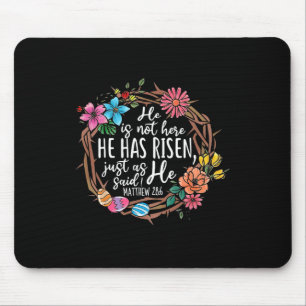 He Is Not Here He Has Risen Just As Said He Christ Mouse Mat