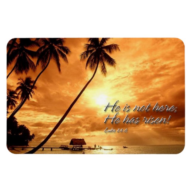 He is not here; He has risen! Premium Magnet (Horizontal)