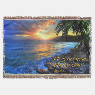 He is not here; He has risen! Throw Blanket