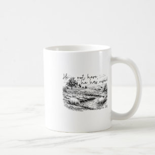 He Is Not Here He Is Risen Jesus Christian Cross V Coffee Mug
