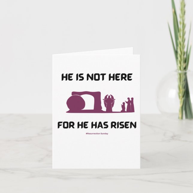 He Is Not Here Sticker  Card (Front)