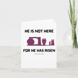 He Is Not Here Sticker Card