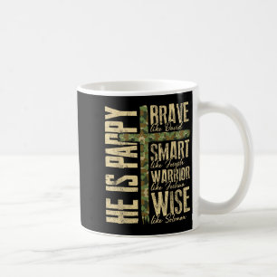 He Is Pappy Camo Religious Father's Day Christian Coffee Mug