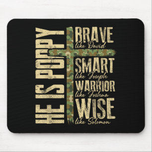 He Is Ppy Camo Religious Father's Day Christian Da Mouse Mat