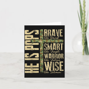 He Is Ps Camo Religious Father's Day Christian Dad Card