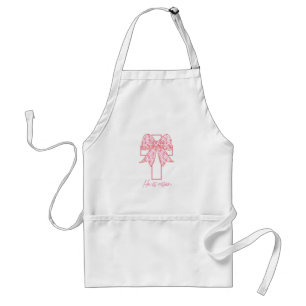 He is Rise Retro Floral Croquette Bow  Standard Apron