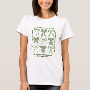 He is Rise Retro Floral Croquette Bow T-Shirt