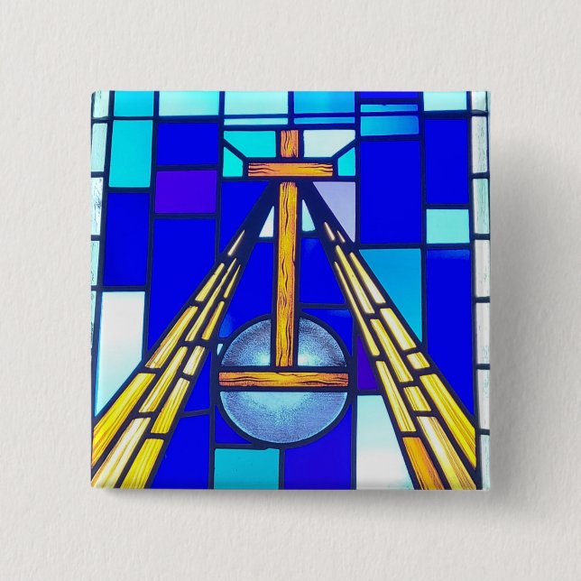He is Risen 15 Cm Square Badge (Front)