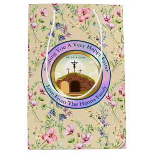 He is Risen and Celebration of Resurrection Sunday Medium Gift Bag