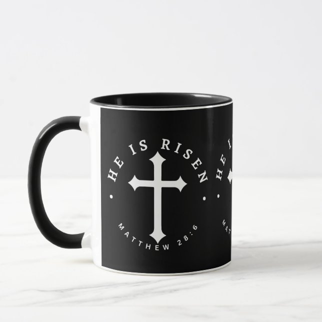 He Is Risen Bible Scripture of The Resurrection Mug (Left)