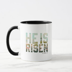 He is Risen Boho Easter Christian Jesus Mug