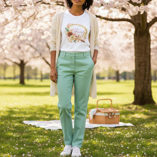 He is Risen boho floral wreath Easter T-Shirt