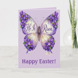 He Is Risen Butterfly Easter Card