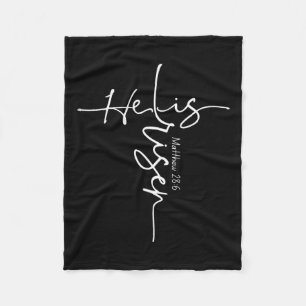 He Is Risen Christian Easter Cross Women Mem Mum G Fleece Blanket