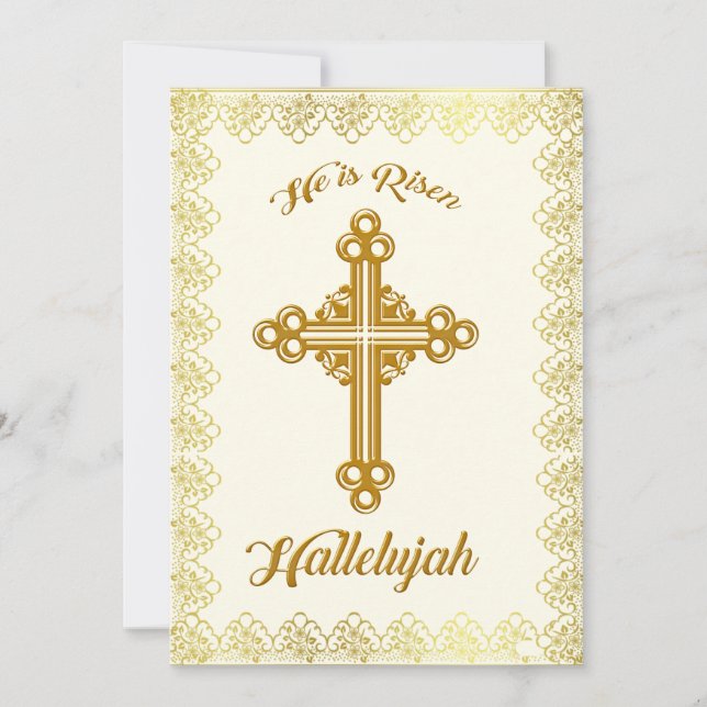 He is Risen Christian Easter Holiday Card (Front)