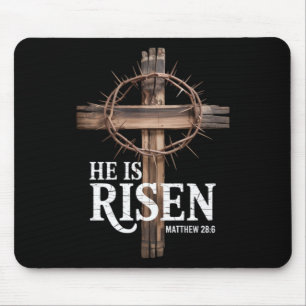 He Is Risen Christian Easter Matthew 286 Bible Ver Mouse Mat