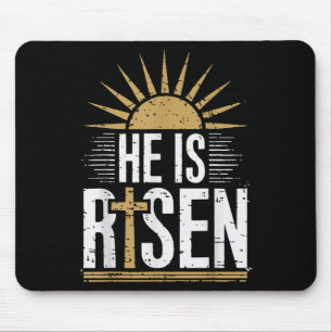 He Is Risen Christian Easter Men Women Toddler Boy Mouse Mat