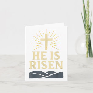 He Is Risen Christian Easter Men Youth Boy God Son Card