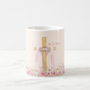 He Is Risen Christian Easter Personalised Coffee Mug