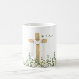 He Is Risen Christian Easter Personalised Coffee Mug