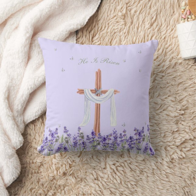 He Is Risen Christian Easter Personalised Cushion (Blanket)