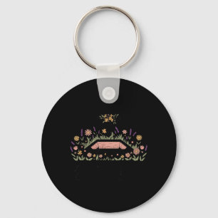 He is Risen Christian Easter Tomb Cross Floral Key Ring