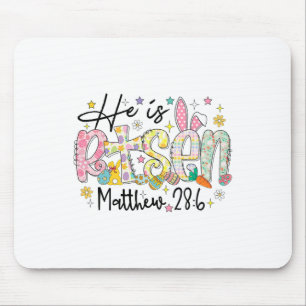 He Is Risen Christian Happy Easter Day Bible Famil Mouse Mat