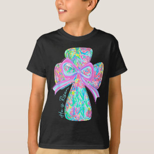 He Is Risen Christian Jesus Bible Verse Coquette B T-Shirt
