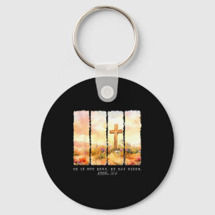 He Is Risen Christian Wildflower Happy Easter Wome Key Ring