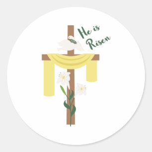 He Is Risen Classic Round Sticker
